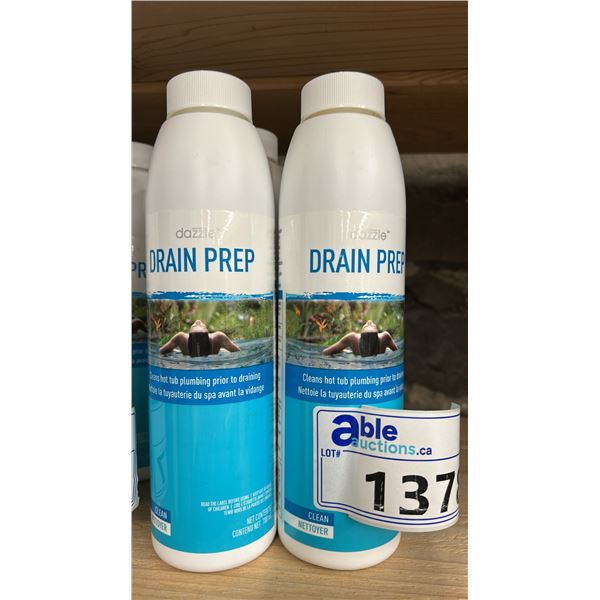 10X DRAIN PREP, CLEANS HOT TUB PLUMBING PRIOR TO DRAINING BY DAZZLE. RETAIL $240.