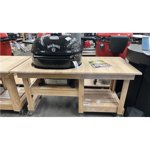 JACK DANIELS PRIMO CERAMIC GRILL. CHARCOAL. OVAL EXTRA LARGE 30"