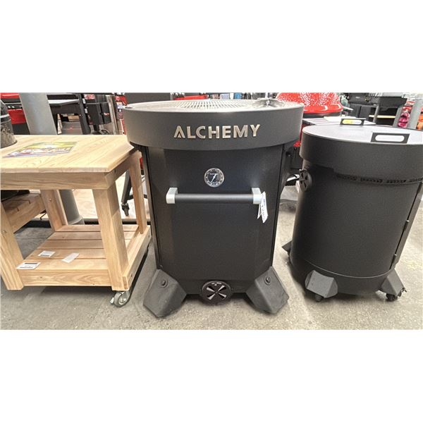ALCHEMY AG32GS GRILL & SMOKER. $4,500 RETAIL  CHARCOAL OR WOOD.
