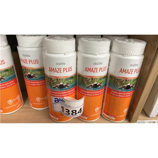 7X 850 GRAMS AMAZE PLUS, REMOVES WASTE AND RESTORES WATER SPARKLE, BY DAZZLE