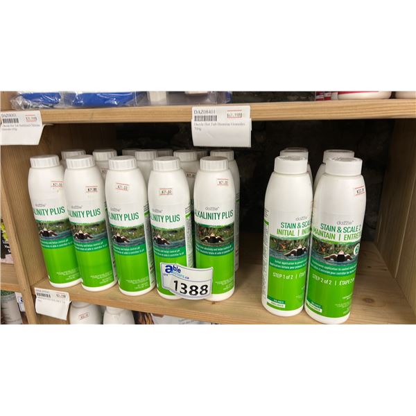 GROUP LOT. 14X 750G ALKALINITY PLUS, RAISES TOTAL ALKALINITY AND HELPS CONTROL PH,