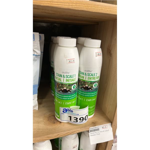 GROUP LOT. 4X STAIN & SCALE 1, INITIAL TREATMENT. 4X STAIN & SCALE 2, MAINTENANCE TREATMENT.