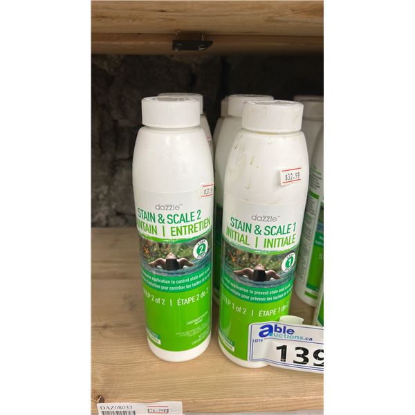 GROUP LOT. 4X STAIN & SCALE 1, INITIAL TREATMENT. 4X STAIN 7 SCALE 2, MAINTENANCE TREATMENT.