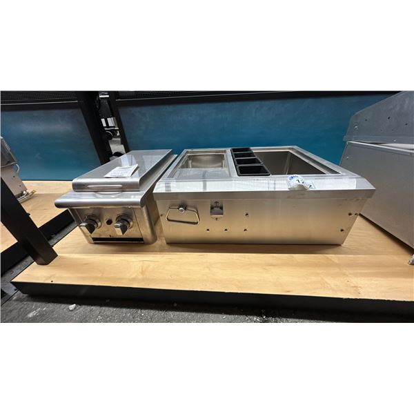 GROUP LOT OF BUILT IN TYPE COMPONENTS. CAPITAL MODEL CG1238SBN DOUBLE SIDE NATURAL GAS BURNER,