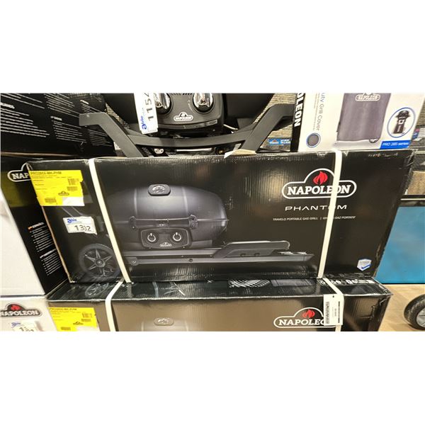 NAPOLEAN PHANTOM TRAVEL Q PORTABLE GAS GRILL. MODEL PRO285X-MK-PHM. WITH COVER