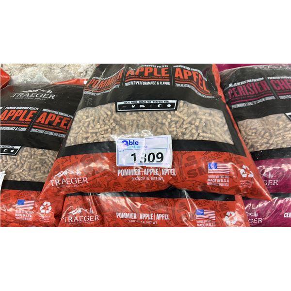 10 BAGS TRAEGER APPLE WOOD PELLETS