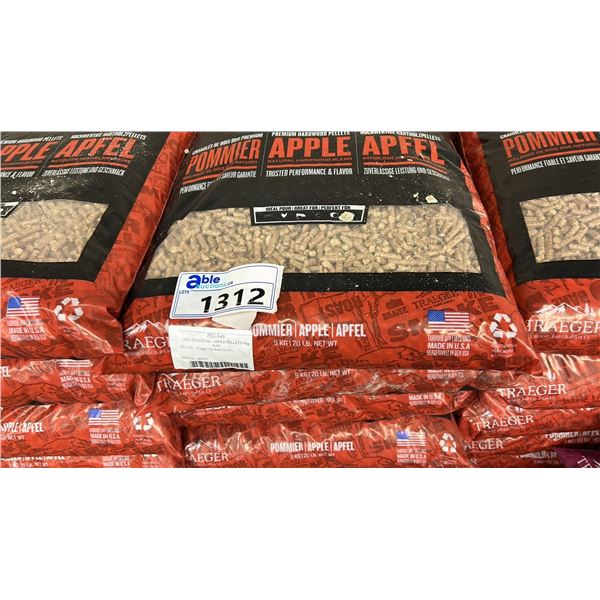 10 BAGS TRAEGER APPLE WOOD PELLETS