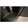 Image 5 : ENO BLACK AND STAINLESS STEEL TABLE WITH BACKSPLASH. 48" X 24" RETAIL $1210