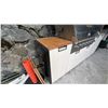 Image 12 : CROWN VERITY OUTDOOR BBQ STATION. 12'4" LONG BUT COULD BE RECONFIGURED. 4' ARGENTINIAN GRILL-WOOD