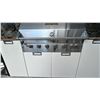Image 9 : CROWN VERITY OUTDOOR BBQ STATION. 12'4" LONG BUT COULD BE RECONFIGURED. 4' ARGENTINIAN GRILL-WOOD
