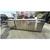 Image 1 : CROWN VERITY STAINLESS OUTDOOR KITCHEN COMPONENTS. OVERALL 9'6". 24" BAR FRIDGE, PULLOUTS, X 2, D...