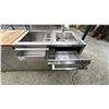 Image 6 : CROWN VERITY STAINLESS OUTDOOR KITCHEN COMPONENTS. OVERALL 9'6". 24" BAR FRIDGE, PULLOUTS, X 2, D...