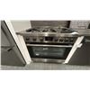Image 1 : BOSCH 36" GAS SIX BURNER STOVE. INDUSTRIAL STYLE, BLACK BRUSHED STAINLESS, DUAL FUEL, RETAIL $9,500