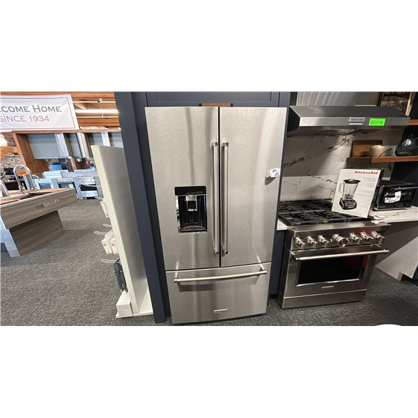 KITCHENAID KRFC704FPS COUNTER DEPTH FRENCH DOOR REFRIGERATOR. RETAIL $6,899. 36" WIDTH 23.8 CU FT...