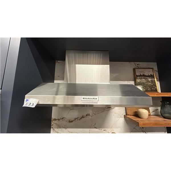 KITCHENAID 36" COMMERCIAL-STYLE CANOPY WALL MOUNTED RANGE HOOD MODEL KVWC956KSS 585 OR 1170 CFM M...