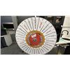 Image 2 : SPIN TO WIN WHEEL OF FORTUNE. 34" DIAMETER WHEEL MOUNTED ON A FLOOR STAND 71" HIGH.