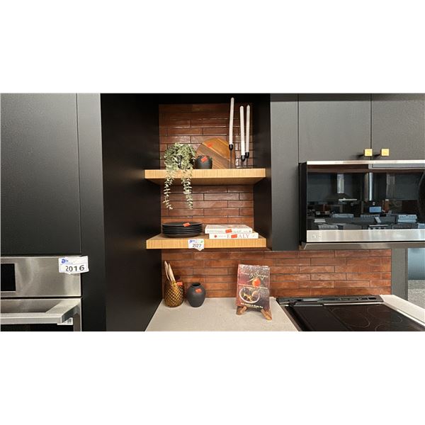 GROUP LOT. BOOKS, BOOK HOLDER, ASST CERAMICS, WOOD BOARD, CANDLE HOLDERS, FAUX PLANT, ETC