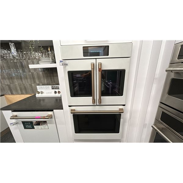 GE CAFE DOUBLE WALL OVEN. 30"W X 52"H. MODEL CTD90FP4NW2 RETAIL $11,000