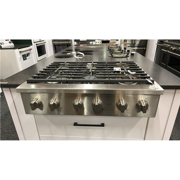 GE CAFE 36" 6 BURNER GAS COOK TOP. MODEL CGU366P2TS1 RETAIL $3,600