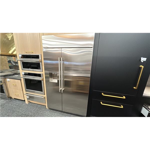 MONOGRAM STATEMENT 48" X 7' S X S FRIDGE. MODEL ZKSS2HPNSS. RETAIL $24,785