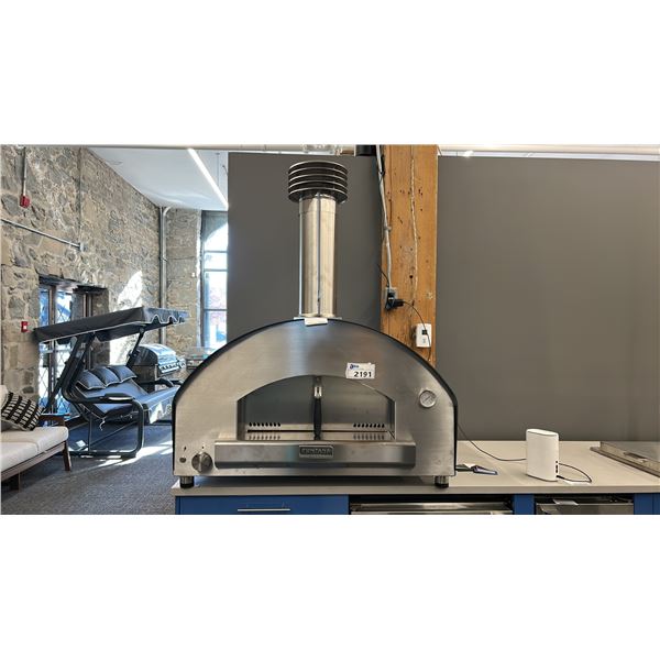 FONTANA FORNI OUTDOOR PROPANE HYBRID WOOD PIZZA OVEN. 39"W MODEL FTFIR-H-A RETAIL $7500