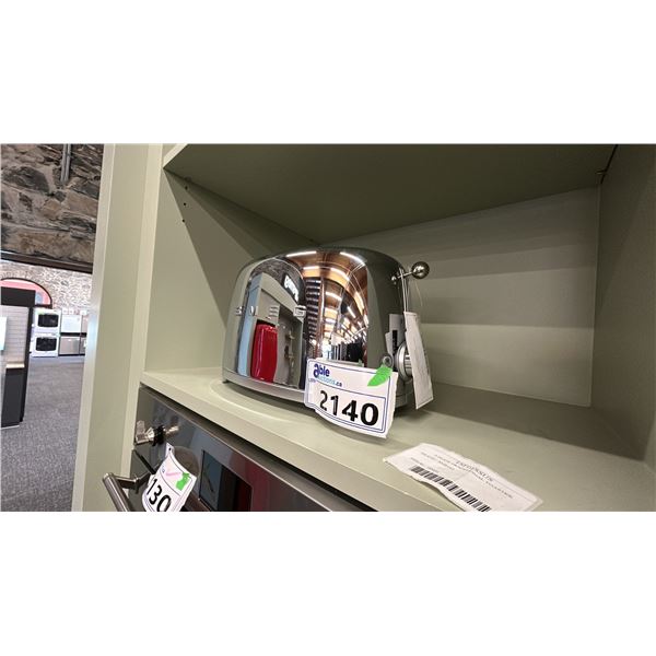 SMEG TRADITIONAL 2-SLICE TOASTER. STAINLESS STELL FINISH. MODEL TSF01SSUS
