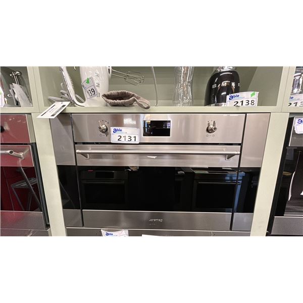 SMEG CLASSIC 24" SPEED OVEN WITH TRIM KIT. MODEL SFU4302MCX RETAIL $3600