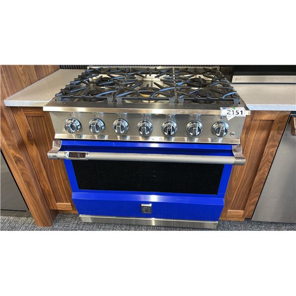 HESTAN 36" DUAL FUEL RANGE MODEL KRD365-NG-BU RETAIL $20,093