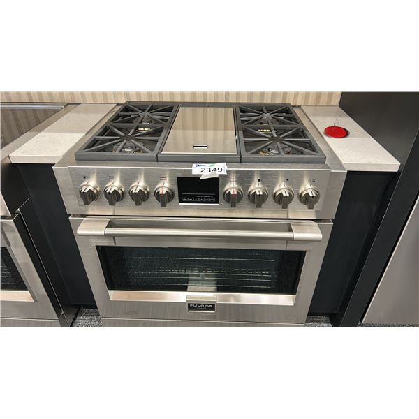 FULGOR 36" 600 SERIES FREESTANDING GAS RANGE MODEL F6PDF364GS1 RETAIL $12,400