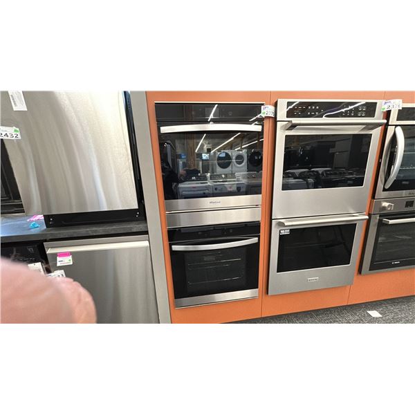 WHIRLPOOL 24" DOUBLE WALL OVEN WITH CONVECTION. MODEL WOD52ES4MZ RETAIL $3,750 SERIAL EAC0300705