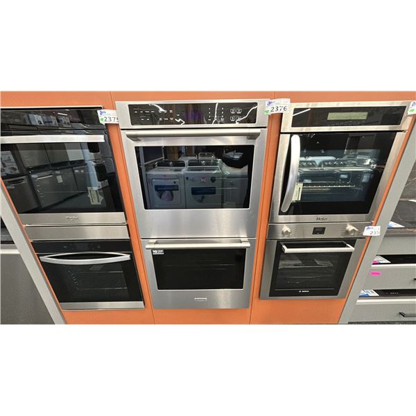 MAYTAG 27" DOUBLE WALL OVERN W/ AIR FRY AND BASKET. MODEL MOED6027LZ RETAIL $4,350 SERIAL DD10140007