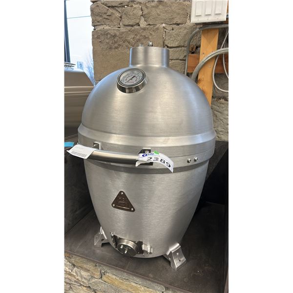 BLAZE BRUSHED ALUMINUM KAMADO CHARCOAL GRILL WITH MULTI GRILLING/SMOKING LAYERS MODEL BLZ-20-KAMADO