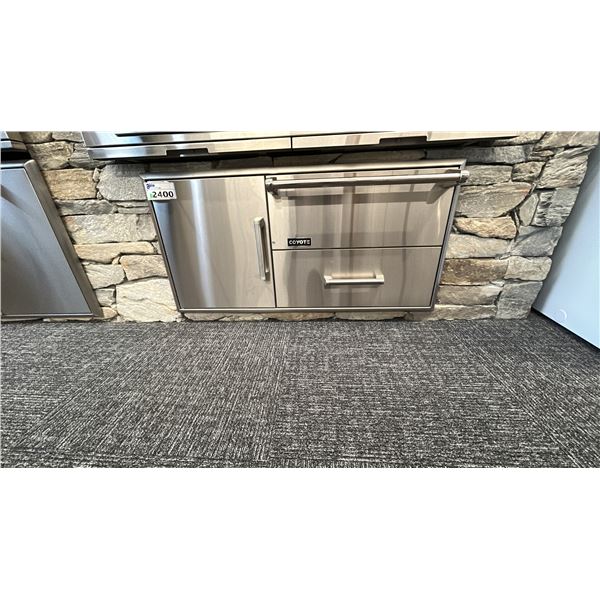 COYOTE OUTDOOR LIVING WARMING DRAWER /PROPANE DOOR. ELECTRIC. 42" X 21"H