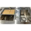 Image 2 : FIREMAGIC BUILT IN STYLE 35"W BEVERAGE BUTLER. STAINLESS DOUBLE SINK, CUTTING BOARD, INSULATED LID,