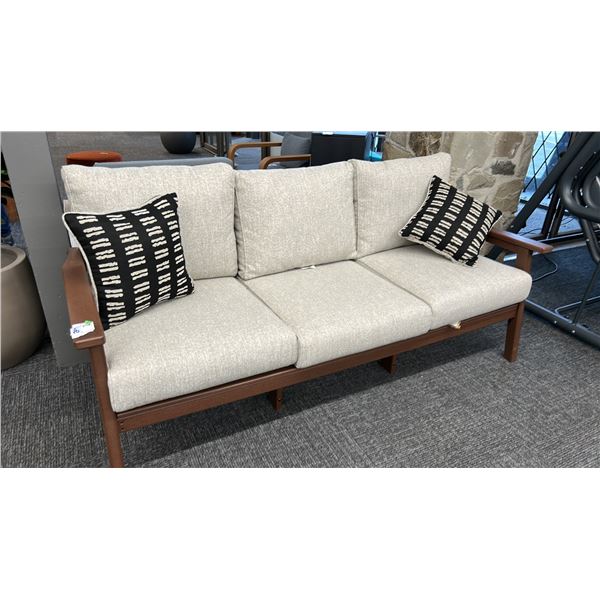 ASHLEY FURNITURE PATIO LOUNGE SOFA 77"W WITH CUSHIONS MODEL P420-838 RETAIL $2100