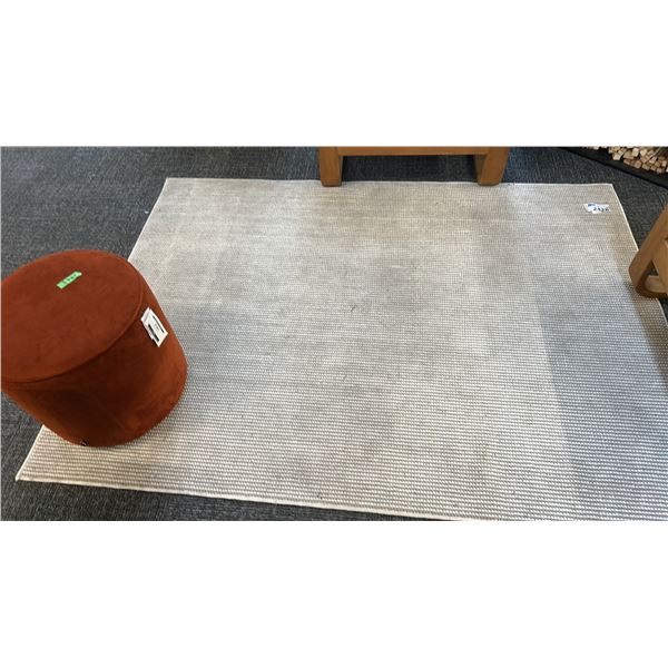 ASHLEY FURNITURE 7' X 5'3" RUG WITH PALLISER MINGLE ROUND SMALL BELLA BLAZE OTTOMAN-RETAIL ON