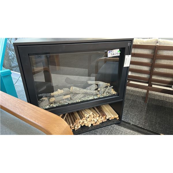 AMANTII ELECTRIC FIREPLACE TRADITIONAL 33". CAN BE USED AS INSERT OR WITH INCLUDED STAND.