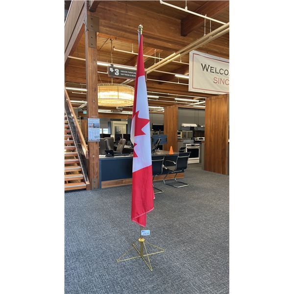 66"W CANADIAN FLAG WITH STAND