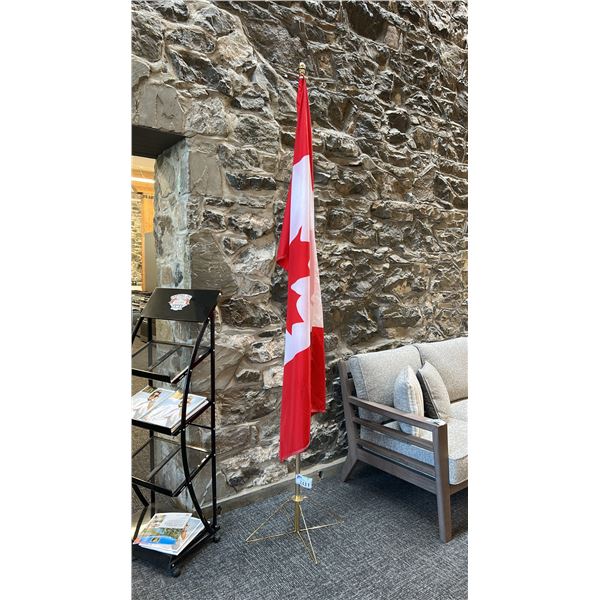 66"W CANADIAN FLAG WITH STAND