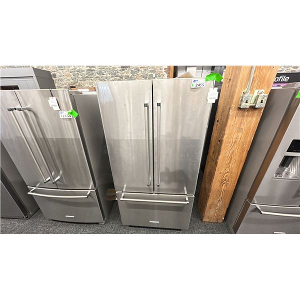 KITCHENAID 21.9 CU FT COUNTER-DEPTH EXTENDEDFRESH FRIDGE 36"W X 72"H. MODEL KRFC302ESS RETAIL $4,...