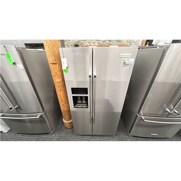 KITCHENAID 24.8 CUFT PRESERVA ESTERIOR WATER & ICE. 35.75" X 69". MODEL KRSF705HPS RETAIL $3,300 ...