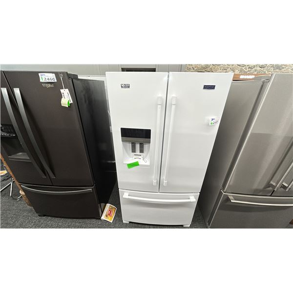 MAYTAG 25 CU FT EXTERNAL ICE & WATER DISPENSER, LED, 36"W X 70"H. MODEL MF12570FEW RETAIL $3,500 ...