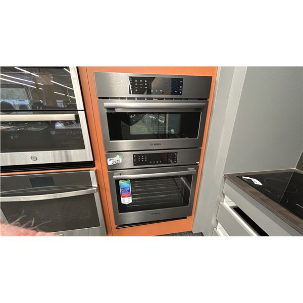 BOSCH CONBINATION OVEN WITH SPEED OVEN AND MICROWAVE. MODEL HBL8743UC