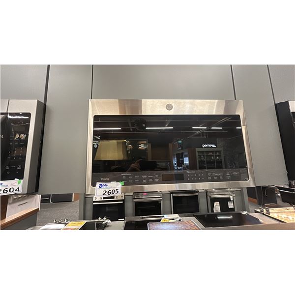 GE 30" ABOVE THE RANGE HOOD & MICROWAVE. MODEL PVM2188SJC