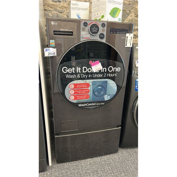 LG WASHCOMBO ALL-IN-ONE WASHER DRYER ON PEDESTAL DRAWER. OVERALL HEIGHT 53" MODEL WM6998HBA