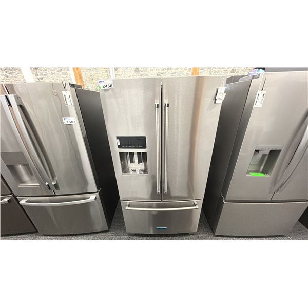 KITCHENAID 26.8 CU FT EXTERIOR WATER & ICE, LED, 36"W X 70"H. MODEL KRFF507HPS RETAIL $4,300 SERI...