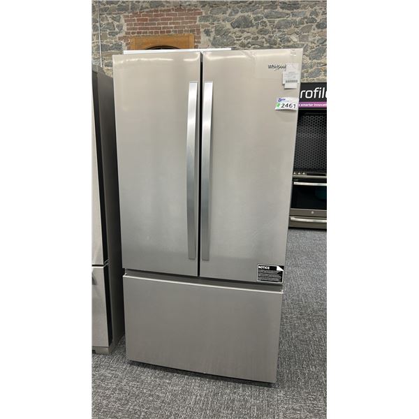 WHIRLPOOL 36"W X 70"H. FERENCH DOOR WITH INTERIOR WATER. MODEL WRSF3336SZ RETAIL $2,400 SERIAL TM...