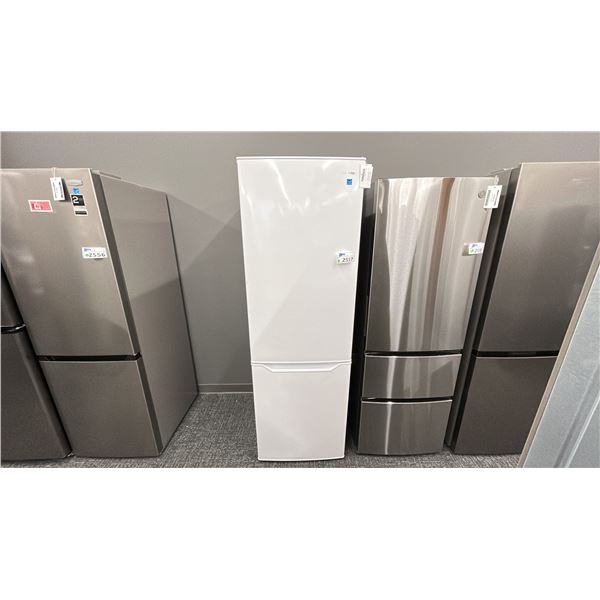 DANBY 24"W X 73H. 10CU FT BOTTOM MOUNT FROST FREE FRIDGE/FREEZER. MODEL DBMF100B1WDB