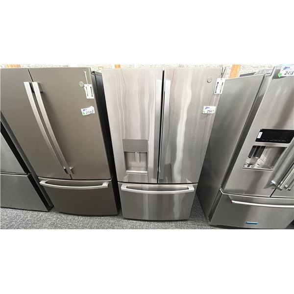 GE 36"W X 70"H 20.6 CU FT FINGER PRINT RESISTANT COUNTER DEPTH EXT WATER 7 ICE DISPENSE.