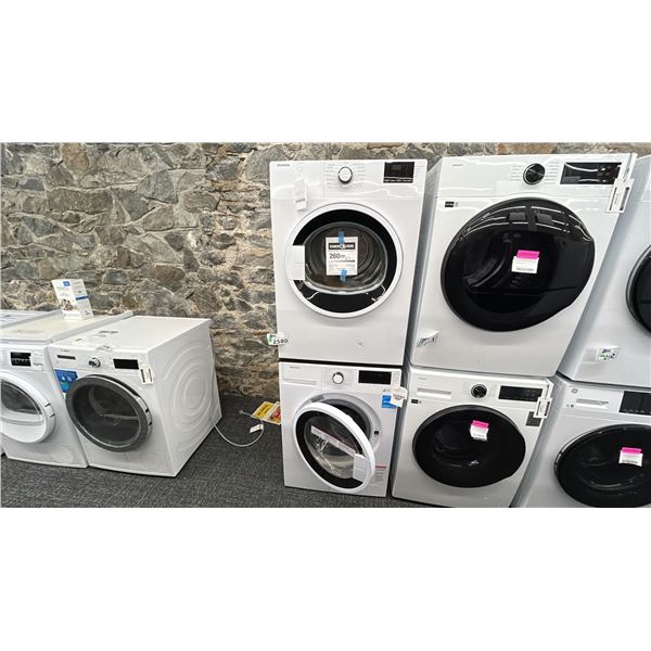 BLOMBERG STACKING WASHER DRYER SET MODELS DV17600W2 AND WM72200W RETAIL $2600